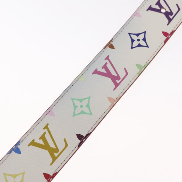 LOUIS VUITTON Multicolor Ceinture LV Printed Initials Studs M6909 Auth 159470V