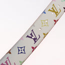 LOUIS VUITTON Multicolor Ceinture LV Printed Initials Studs M6909 Auth 159470V-13