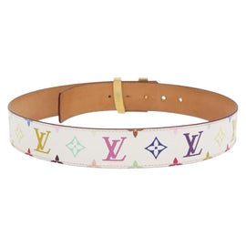 LOUIS VUITTON Multicolor Ceinture LV Printed Initials Studs M6909 Auth 159470V - 0