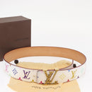 LOUIS VUITTON Multicolor Ceinture LV Printed Initials Studs M6909 Auth 159470V-25