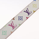 LOUIS VUITTON Multicolor Ceinture LV Printed Initials Studs M6909 Auth 159470V-9