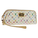 LOUIS VUITTON Monogram Multicolor Kate Pouch White Bron M55212 LV Auth 159471V-1