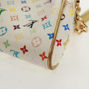 LOUIS VUITTON Monogram Multicolor Kate Pouch White Bron M55212 LV Auth 159471V-16