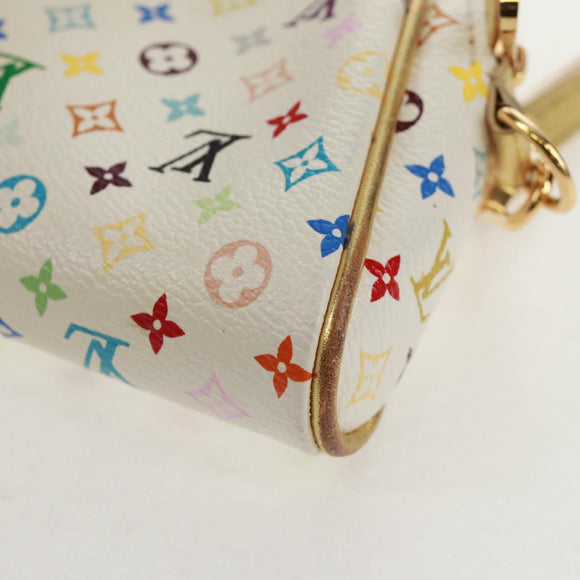 LOUIS VUITTON Monogram Multicolor Kate Pouch White Bron M55212 LV Auth 159471V
