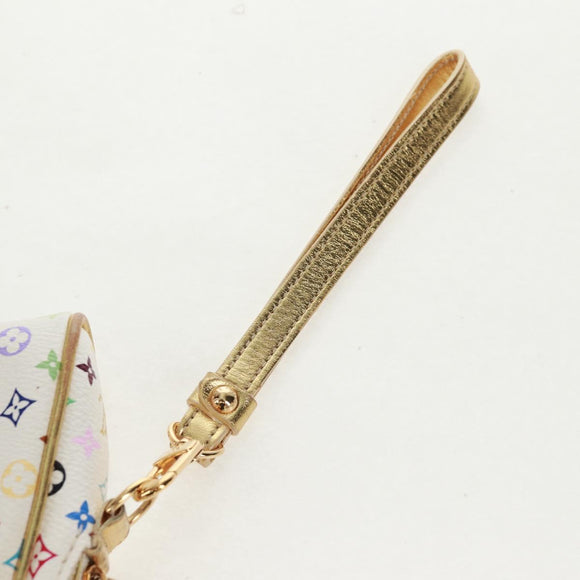 LOUIS VUITTON Monogram Multicolor Kate Pouch White Bron M55212 LV Auth 159471V