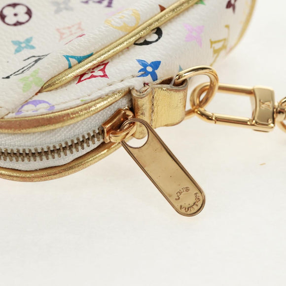 LOUIS VUITTON Monogram Multicolor Kate Pouch White Bron M55212 LV Auth 159471V