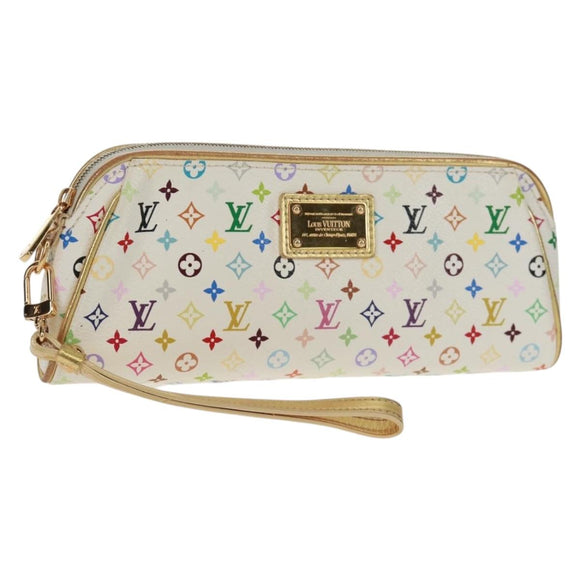 LOUIS VUITTON Monogram Multicolor Kate Pouch White Bron M55212 LV Auth 159471V