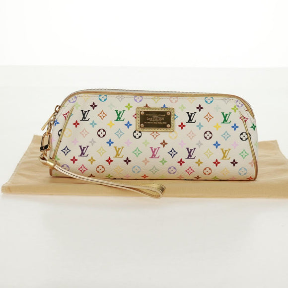 LOUIS VUITTON Monogram Multicolor Kate Pouch White Bron M55212 LV Auth 159471V