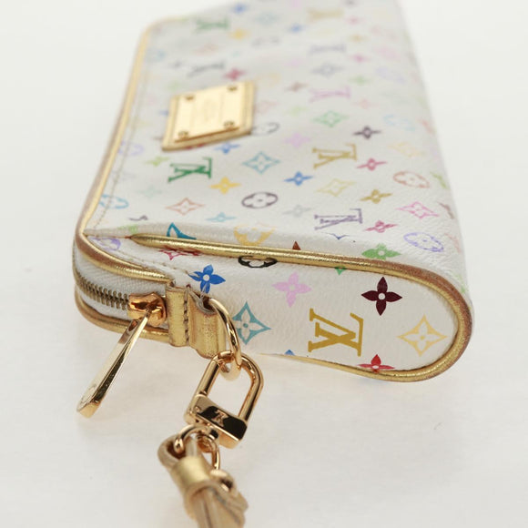 LOUIS VUITTON Monogram Multicolor Kate Pouch White Bron M55212 LV Auth 159471V