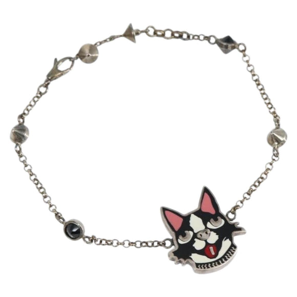 GUCCI Bracelet Ag925 BOSCO&ORSO Silver Auth 159492M