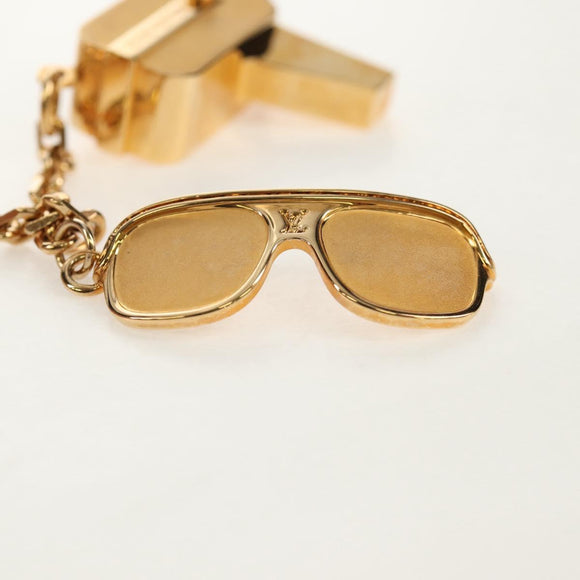 LOUIS VUITTON Porte Cles Cannes Schlüsselanhänger Metall Gold M65383 LV Auth 159493M