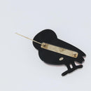 CHANEL Owl Brooch metal Pink CC Auth 159495V-8