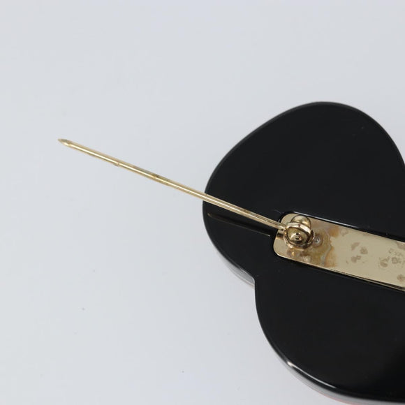 CHANEL Owl Brooch metal Pink CC Auth 159495V