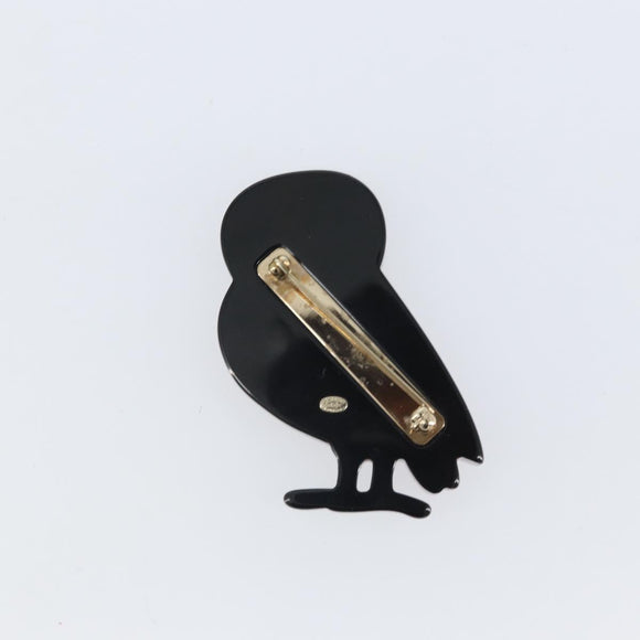 CHANEL Owl Brooch metal Pink CC Auth 159495V