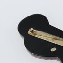 CHANEL Owl Brooch metal Pink CC Auth 159495V-7