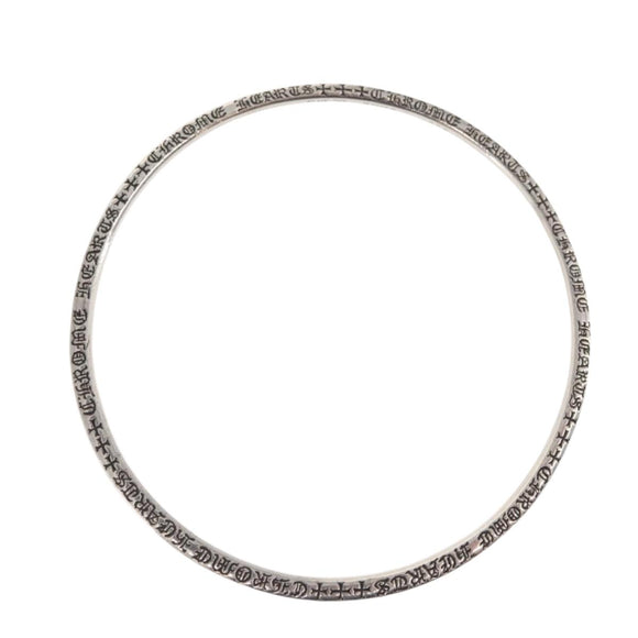 Chrome Hearts NTFL Spacer Bangle Bracelet Ag925 Silver Auth 159496SM