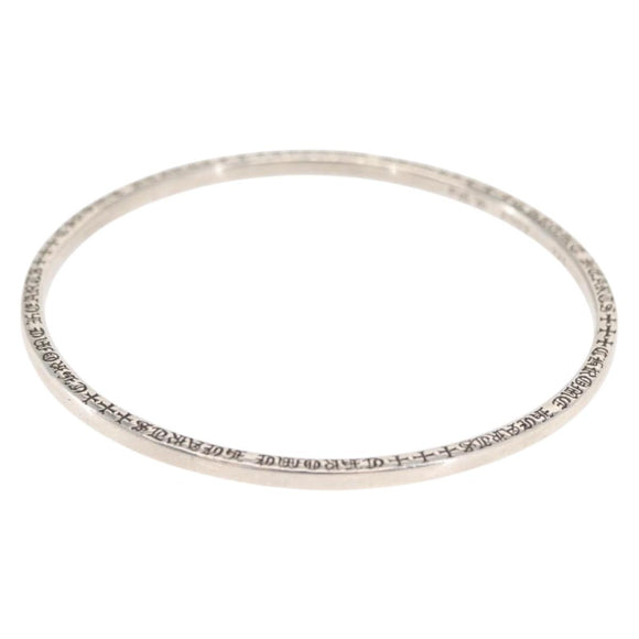 Chrome Hearts NTFL Spacer Bangle Bracelet Ag925 Silver Auth 159496SM