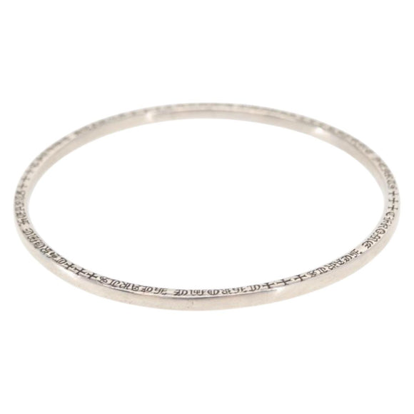 Chrome Hearts NTFL Spacer Bangle Bracelet Ag925 Silver Auth 159496SM