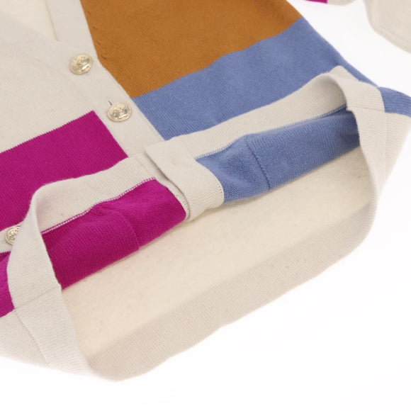 CHANEL COCO Button Cardigan Cashmere Multicolor CC Auth 159498M