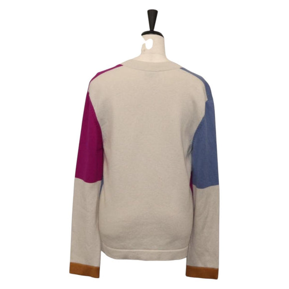 CHANEL COCO Button Cardigan Cashmere Multicolor CC Auth 159498M