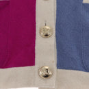 CHANEL COCO Button Cardigan Cashmere Multicolor CC Auth 159498M-9