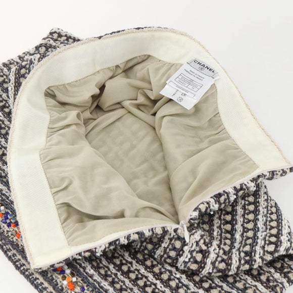 CHANEL No Collar Setup Tweed Multicolor CC Auth 159499SAM