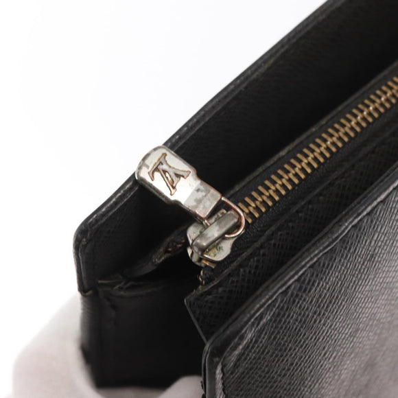 LOUIS VUITTON Taiga Porte Documents Rozan Bag Ardoise M30052 LV Auth 159556