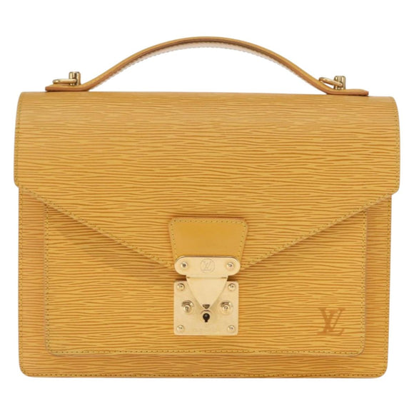 LOUIS VUITTON Epi Monceau 28 Hand Bag 2way Yellow M52129 LV Auth 159558