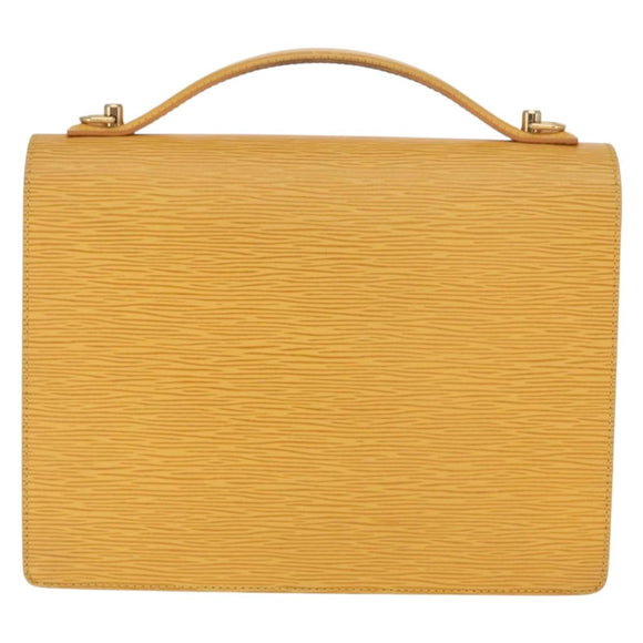 LOUIS VUITTON Epi Monceau 28 Hand Bag 2way Yellow M52129 LV Auth 159558