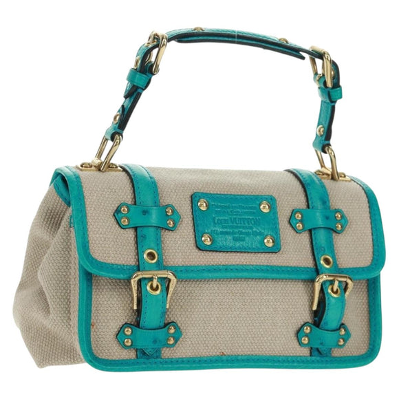 LOUIS VUITTON Antigua Sac Express PM Bag Turquoise Blue M92396 LV Auth 159564SAV