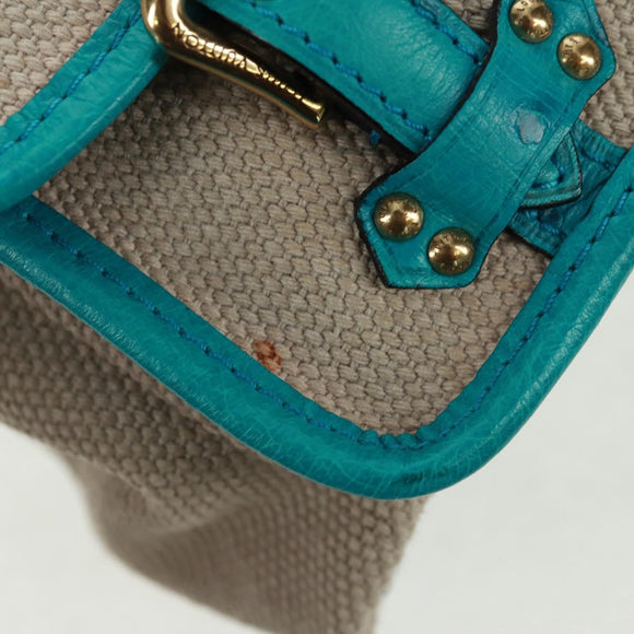 LOUIS VUITTON Antigua Sac Express PM Bag Turquoise Blue M92396 LV Auth 159564SAV