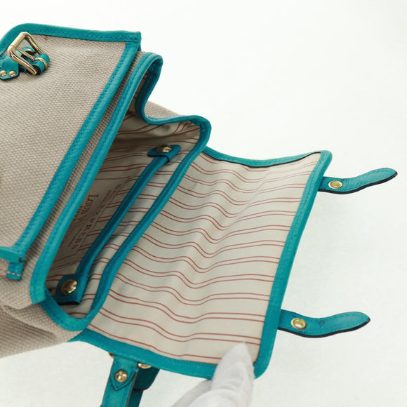 LOUIS VUITTON Antigua Sac Express PM Bag Turquoise Blue M92396 LV Auth 159564SAV