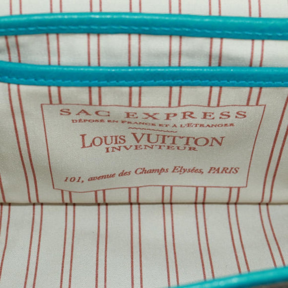 LOUIS VUITTON Antigua Sac Express PM Bag Turquoise Blue M92396 LV Auth 159564SAV
