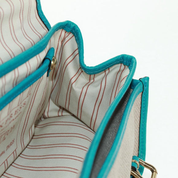LOUIS VUITTON Antigua Sac Express PM Bag Turquoise Blue M92396 LV Auth 159564SAV