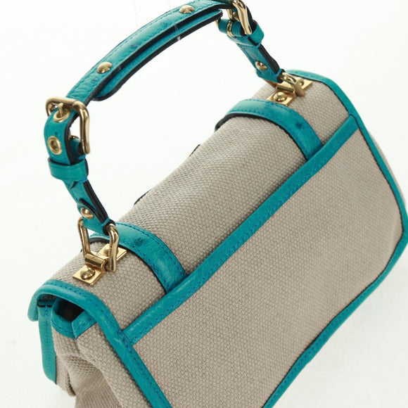 LOUIS VUITTON Antigua Sac Express PM Bag Turquoise Blue M92396 LV Auth 159564SAV
