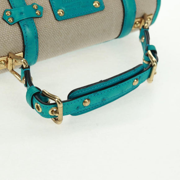 LOUIS VUITTON Antigua Sac Express PM Bag Turquoise Blue M92396 LV Auth 159564SAV