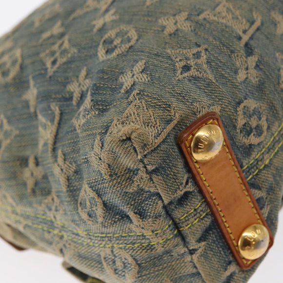 LOUIS VUITTON Monogram Denim Buggy PM Shoulder Bag Blue M95049 LV Auth 159565
