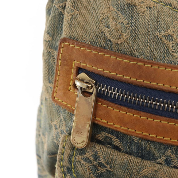 LOUIS VUITTON Monogram Denim Buggy PM Shoulder Bag Blue M95049 LV Auth 159565