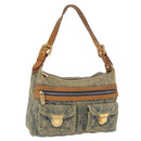 LOUIS VUITTON Monogram Denim Buggy PM Shoulder Bag Blue M95049 LV Auth 159565-1