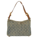 LOUIS VUITTON Monogram Denim Buggy PM Shoulder Bag Blue M95049 LV Auth 159565-2