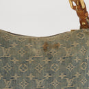LOUIS VUITTON Monogram Denim Buggy PM Shoulder Bag Blue M95049 LV Auth 159565-3