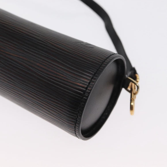 LOUIS VUITTON Epi Soufflot Pouch Pouch Black LV Auth 159569
