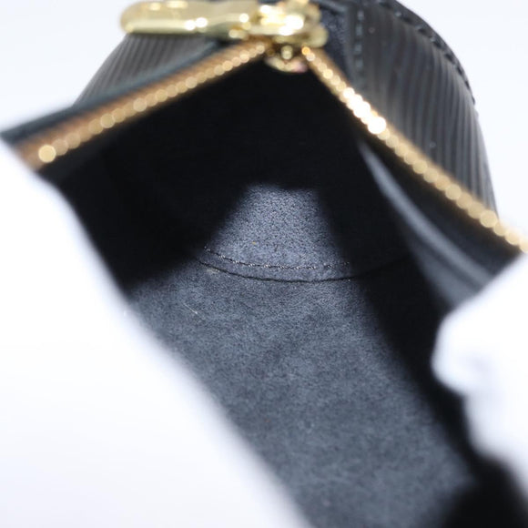 LOUIS VUITTON Epi Soufflot Pouch Pouch Black LV Auth 159569