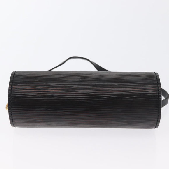 LOUIS VUITTON Epi Soufflot Pouch Pouch Black LV Auth 159569
