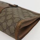 GUCCI GG Supreme Web Sherry Line Clutch Bag PVC Red Beige 89 01 033 Auth 159573-8