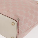 GUCCI GG Canvas Tote Bag Pink Gold 120840 Auth 159575-12
