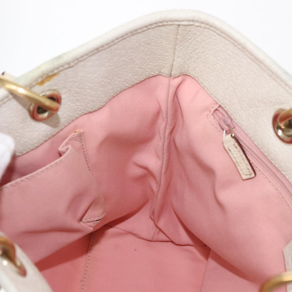 GUCCI GG Canvas Tote Bag Pink Gold 120840 Auth 159575