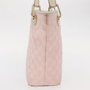GUCCI GG Canvas Tote Bag Pink Gold 120840 Auth 159575-4