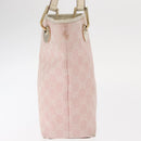 GUCCI GG Canvas Tote Bag Pink Gold 120840 Auth 159575-6