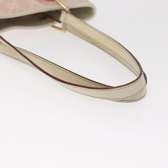 GUCCI GG Canvas Tote Bag Pink Gold 120840 Auth 159575